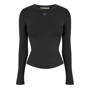 �U �N�`���[�� �N���u ���f�B�[�X �g�b�v�X T�V���c The Couture Club Womensculpting Stretch Long Sleeve T-Shirt Black �u���b�N
