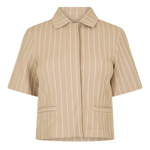 �}�b�N�X�}�[�� ���f�B�[�X �A�E�^�[ �W���P�b�g�E�u���]�� �W���[�W�[ Max Mara Max Jersey Jacket Ld61 Beige Pinstripe �x�[�W��