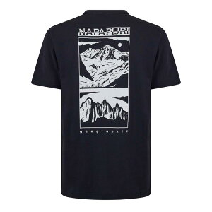 �i�p�s�� �����Y �g�b�v�X T�V���c �O���t�B�b�N Napapijri Graphic T-shirt Mens Black Vista �u���b�N