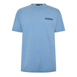 �i�p�s�� �����Y �g�b�v�X T�V���c �O���t�B�b�N Napapijri Graphic T-shirt Mens Blue I84 �u���[