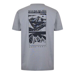 �i�p�s�� �����Y �g�b�v�X T�V���c �O���t�B�b�N Napapijri Graphic T-shirt Menshark Grey HCB �O���[