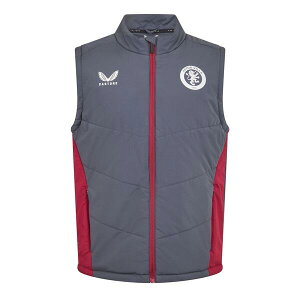 �J�X�g�� �����Y �A�E�^�[ �W���P�b�g�E�u���]�� Castore Men's Aston Villa Licensed Manager Football Jacket Ebony/Rhod