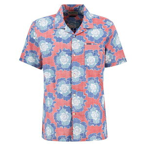 �o�u�A�[ �����Y �g�b�v�X �V���c Barbour Men's Patterned Short Sleeve Shirt Lava RE41