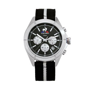 ���R�b�N�X�|���e�B�t ���f�B�[�X �A�N�Z�T���[ �r���v Le Coq Sportif Men's Essentiel Black Fabric Strap Digital Watch Black/Grey �u���b�N