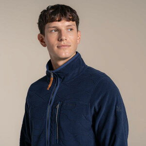 �N���b�O�z�b�p�[�Y �����Y �A�E�^�[ �W���P�b�g�E�u���]�� �t���[�X Craghoppers Yewdale Insulated fleece Jacket Blue Navy �l�C�r�[