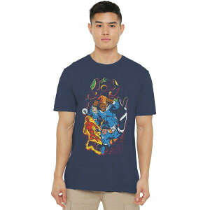 �}�[�x�� �����Y �g�b�v�X T�V���c Marvel Fantastic Four Cosmic Heroes & Villains T-Shirt H Navy �l�C�r�[