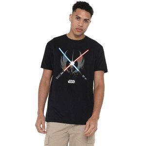 �X�^�[ �E�H�[�Y �����Y �g�b�v�X T�V���c Star Warstar Wars Crossed Blades Mens T-Shirt Black �u���b�N