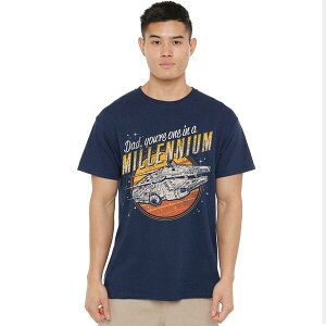 �X�^�[ �E�H�[�Y �����Y �g�b�v�X T�V���c ���B���e�[�W Star Warstar Wars Dad One In A Millennium Vintage T-Shirt Navy �l�C�r�[