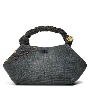�K�j�[ ���f�B�[�X �o�b�O �f�j�� Ganni Women'small Denim Hobo Bag Lava Smoke �X���[�N