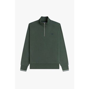 �t���b�h�y���[ �����Y �A�E�^�[ �j�b�g�E�Z�[�^�[ �n�[�t�W�b�v Fred Perry FredPerry Half Zip Top Court Green 53A �O���[��