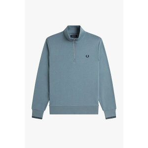 �t���b�h�y���[ �����Y �A�E�^�[ �j�b�g�E�Z�[�^�[ �n�[�t�W�b�v Fred Perry FredPerry Half Zip Top Stock Blue Z56 �u���[