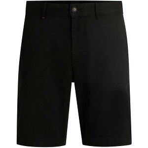 �{�X �����Y �{�g���X �n�[�t�p���c�E�V���[�c �V���[�g�p���c Boss Mens BOSS ORANGE Chino Slim Shorts Black 001 �u���b�N