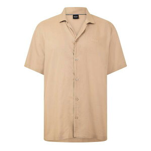�{�X �����Y �g�b�v�X �V���c Boss Men'short Sleeve Plain Shirt Beige 275 �x�[�W��