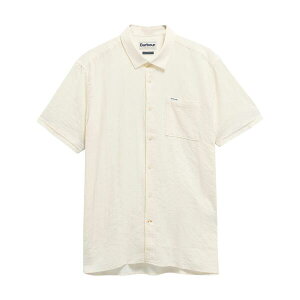 �o�u�A�[ �����Y �g�b�v�X �V���c Barbour Men'short Sleeve Patterned Shirt Whspr Wht WH32