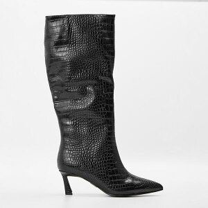 �X�e�B�[�u �}�f�� ���f�B�[�X �V���[�Y �u�[�c�E���C���u�[�c �A���N�� �q�[�� Steve Madden Women's Lavankle Heeled Boots Black Croco �u���b�N