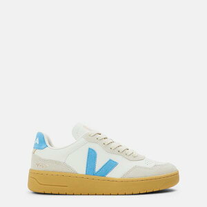 ���F�W�� ���f�B�[�X �V���[�Y �X�j�[�J�[ ���U�[ Veja Women's Bastleather Courtrainers White/Aqua �z���C�g