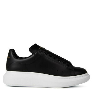 �A���L�T���_�[�E�}�b�N�C�[�� �����Y �V���[�Y �X�j�[�J�[ ���U�[ Alexander McQueen Men's Oversized Leather Trainers Blk/Wht 1000