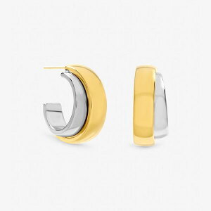 �W�������`���[�h ���f�B�[�X �A�N�Z�T���[ �s�A�X�E�C�������O Jon Richard Two Tone Waterproof Double Row Hoop Earrings Gold �S�[���h