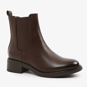 �z�G�A�Y�U�b�g�t���� ���f�B�[�X �V���[�Y �u�[�c�E���C���u�[�c �A���N�� Wheres That From Olivia Wide Fit Ankle Boot With Elastic Panel Andark Brown Pu �u���E��