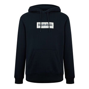�i�p�s�� �����Y �A�E�^�[ �p�[�J�[�E�X�E�F�b�g ���S Napapijri S-Box Logo Hoodie Mens Navy �l�C�r�[
