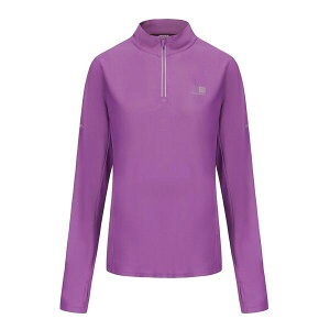 �J���}�[ ���f�B�[�X �g�b�v�X �V���c Karrimor Longsleeve 1/4 Zip Top Ladies Grape �O���[�v