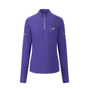 �J���}�[ ���f�B�[�X �g�b�v�X �V���c Karrimor Longsleeve 1/4 Zip Top Ladies Liberty Purple �p�[�v��