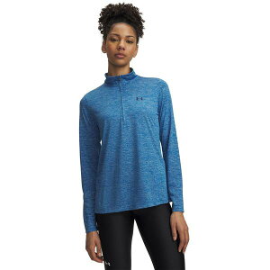 �A���_�[�A�[�}�[ ���f�B�[�X �A�E�^�[ �p�[�J�[�E�X�E�F�b�g �n�[�t�W�b�v Under Armour Techalf Zip Top Womens Aegean Blue �u���[