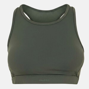 ���[�G�X�G�[�v�� ���f�B�[�X �g�b�v�X �V���c USA Pro Core Racer Back Sports Bra Ladies Khaki �J�[�L