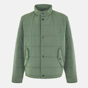 �t���[�S �����Y �A�E�^�[ �W���P�b�g�E�u���]�� �L���e�B���O Hugo Men's Birol QuiltedWR Long Sleeve Harrington Jacket Open Green �O���[��