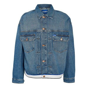 �t���[�S �����Y �A�E�^�[ �W���P�b�g�E�u���]�� �f�j�� Hugo Men's Corso/Tape Denim Jacket Medium Blue �u���[