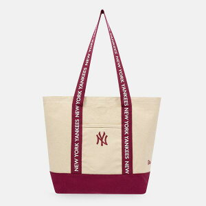 �j���[�G�� ���f�B�[�X �o�b�O New Era Women's Canvastrap Tote Bags NY Cream/Red �N���[��