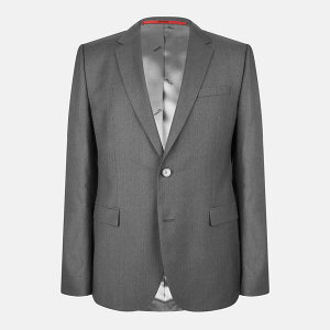 �t���[�S �����Y �A�E�^�[ �W���P�b�g�E�u���]�� �X�����t�B�b�g Hugo SB2 Extra Slim Fit Pin Dot Suit Jacket Mid Grey �O���[