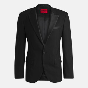�t���[�S �����Y �A�E�^�[ �W���P�b�g�E�u���]�� Hugo Men's Formal Jacket Black �u���b�N