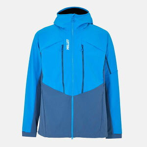�~���[ �����Y �A�E�^�[ �W���P�b�g�E�u���]�� Millet Men's White Weather-Resistant Lightweight Softshell Jacket Dark Denim �f�j��