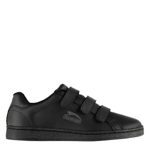 �X���Z���W���[ �����Y �V���[�Y �X�j�[�J�[ Slazenger Ash Strap Trainers Mens Black/Charcoal �u���b�N
