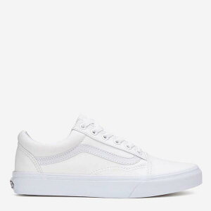 �o���Y ���f�B�[�X �V���[�Y �X�j�[�J�[ Vans Women's Old Skool Canvas Trainers True White �z���C�g