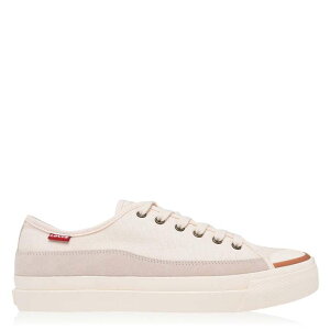 ���[�o�C�X �����Y �V���[�Y �X�j�[�J�[ Levis Square Canvas Low Trainers Mens Ecru 21 �G�N����