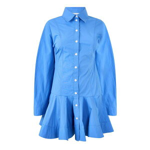 �K�j�[ ���f�B�[�X �g�b�v�X �V���c �~�j Ganni Women's Mini Shirt Dress Blue �u���[