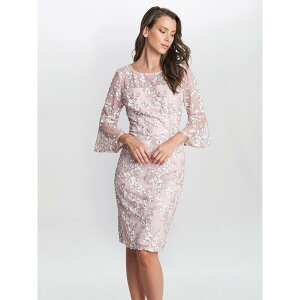 �W�[�i�o�b�R�[�j ���f�B�[�X �g�b�v�X �����s�[�X �h�J ���[�X Gina Bacconi Tanya Embroide red Lace Dresshell