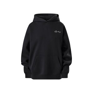 �W���L���O ���f�B�[�X �A�E�^�[ �p�[�J�[�E�X�E�F�b�g �R�b�g�� Gym King Women's Reset Oversized Cotton Pull Over Hoodie Black �u���b�N