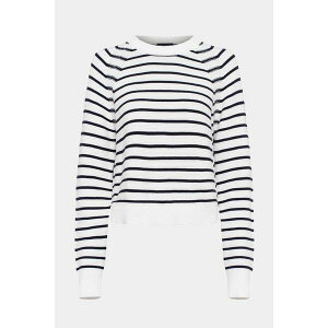 �t�����`�R�l�N�V���� ���f�B�[�X �A�E�^�[ �J�[�f�B�K�� French Connection Lillie Mozart Jumper 10- WHITE/BLUE �z���C�g