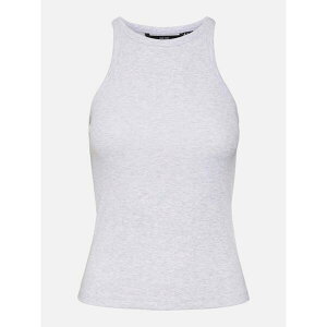 ���F�����[�_ ���f�B�[�X �g�b�v�X �V���c �x�X�g Vero Moda Women's VM Top Tank Vest Lt Gry Mlnge