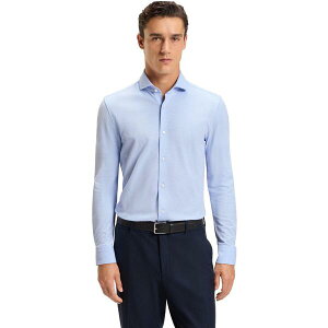 �{�X �����Y �g�b�v�X �V���c �I�b�N�X�t�H�[�h Boss Men's P Hank Spread Long Sleeve Oxford Shirt Blue �u���[