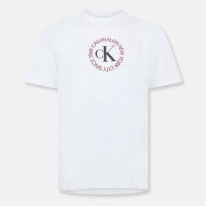 �J���o���N���C�� �����Y �g�b�v�X T�V���c Calvin Klein Jeans Men's Circle Graph T-Shirt Brilliant White �z���C�g