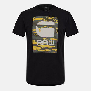 �W�[�X�^�[ �����Y �g�b�v�X T�V���c �O���t�B�b�N G Star Camo Box Graphic T-Shirt Dk Black �u���b�N
