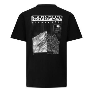 �i�p�s�� �����Y �g�b�v�X T�V���c �O���t�B�b�N Napapijri Graphic T-shirt Mens Black �u���b�N