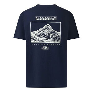 �i�p�s�� �����Y �g�b�v�X T�V���c �O���t�B�b�N Napapijri Graphic T-shirt Mens Navy �l�C�r�[