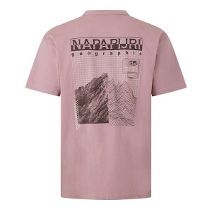 �i�p�s�� �����Y �g�b�v�X T�V���c �O���t�B�b�N Napapijri Graphic T-shirt Mens Pink �s���N