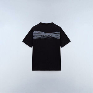 �i�p�s�� �����Y �g�b�v�X T�V���c �O���t�B�b�N Napapijri Back Graphic T-shirt Mens Black Beauty �u���b�N