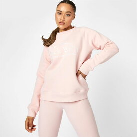 【送料無料】 ジャック ウィルス レディース パーカー・スウェット アウター Hunston Graphic Crew Neck Sweatshirt Soft Pink